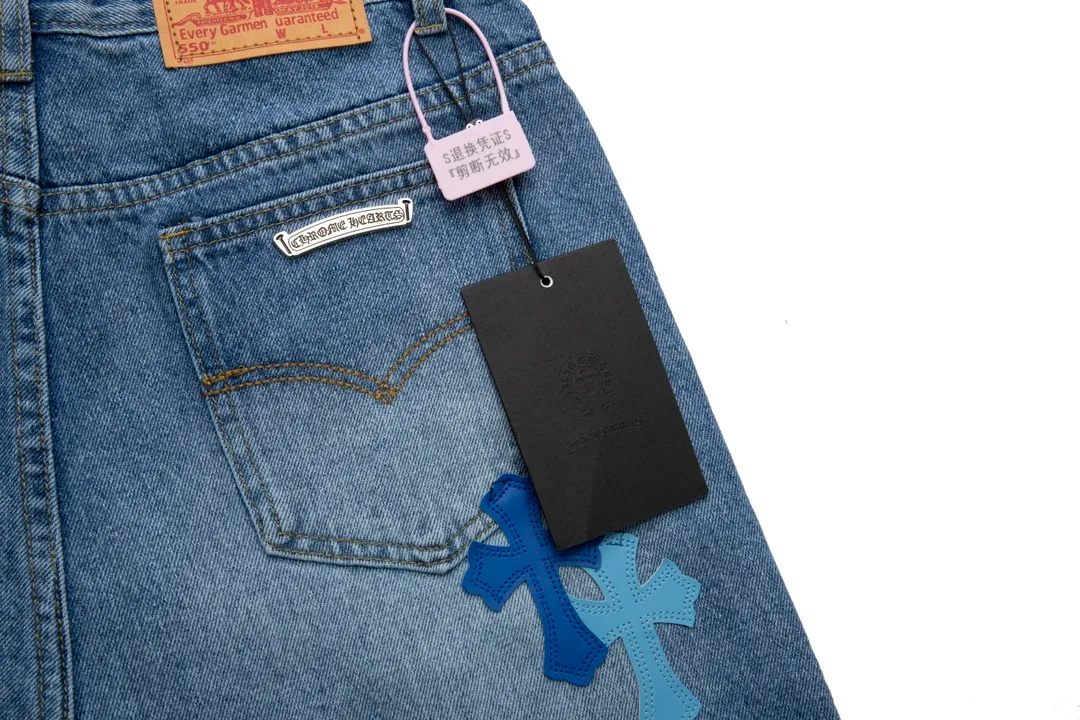 ［Premium］ 【 】Chrome Heart Cowhide Leather Premium Quality Color：Blue Size：S M L XL Size 9